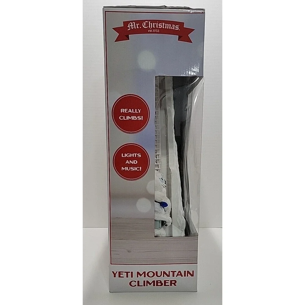 Mr ChristmasYeti Mountain Climber Musical Lighted Animated 18.5